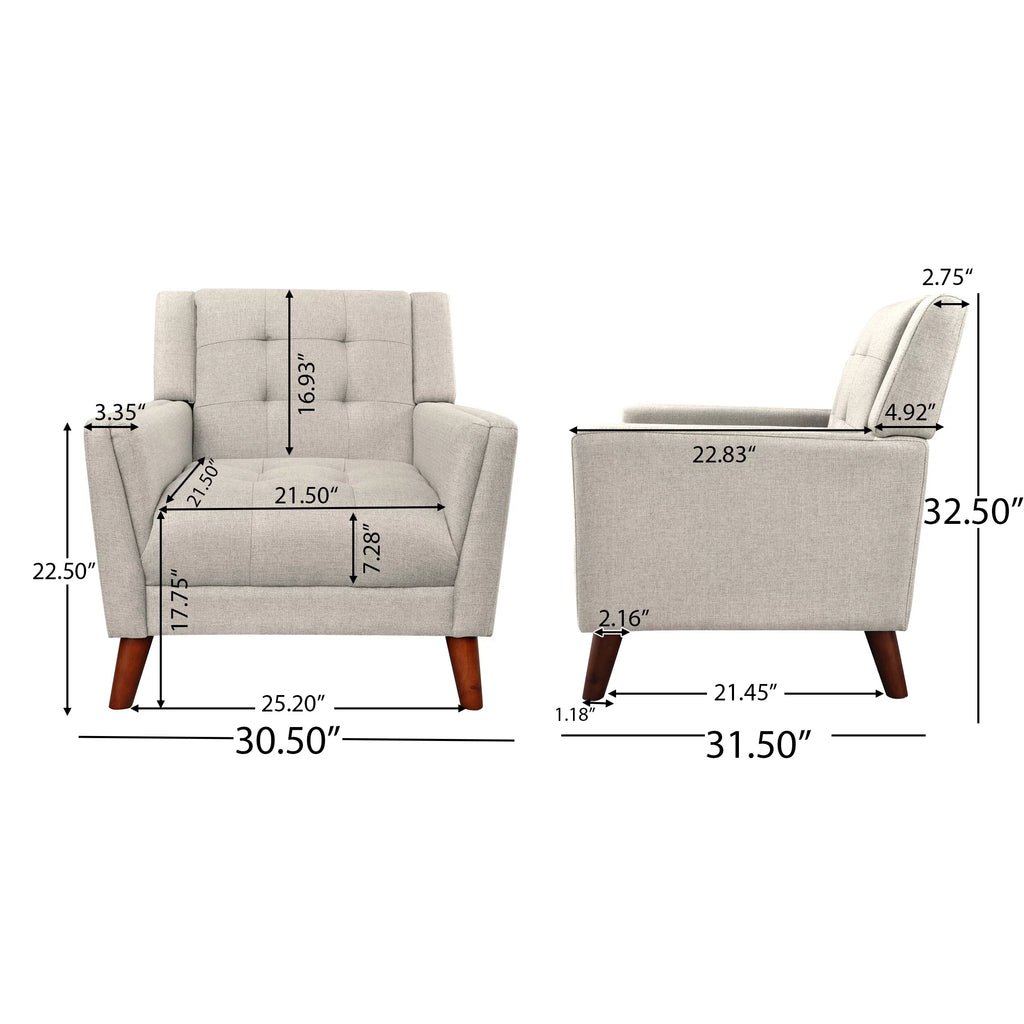 Fabric Arm Chair and Loveseat Set F8262