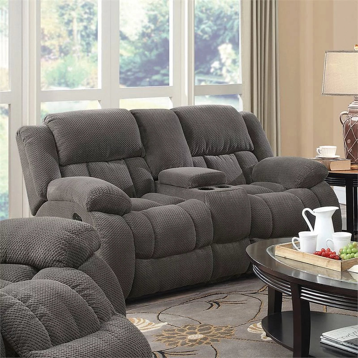 Charcoal Reclining Loveseat N88558