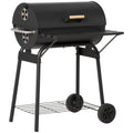 48 Steel Portable Charcoal BBQ Grill and Offset Smoker Combo A316172