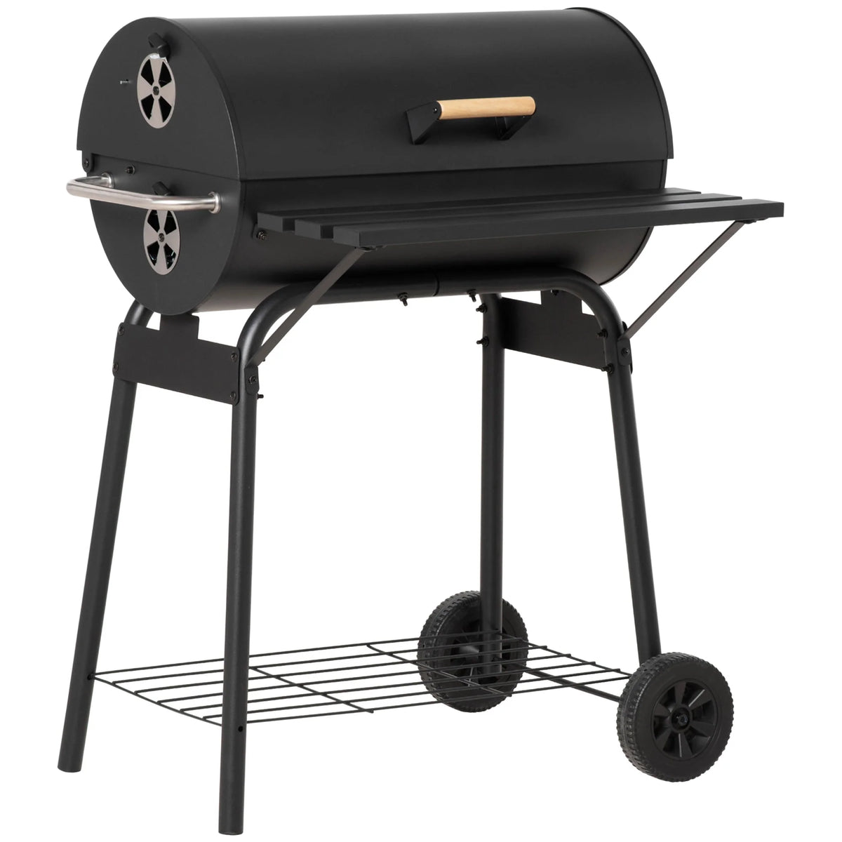 48 Steel Portable Charcoal BBQ Grill and Offset Smoker Combo A316172