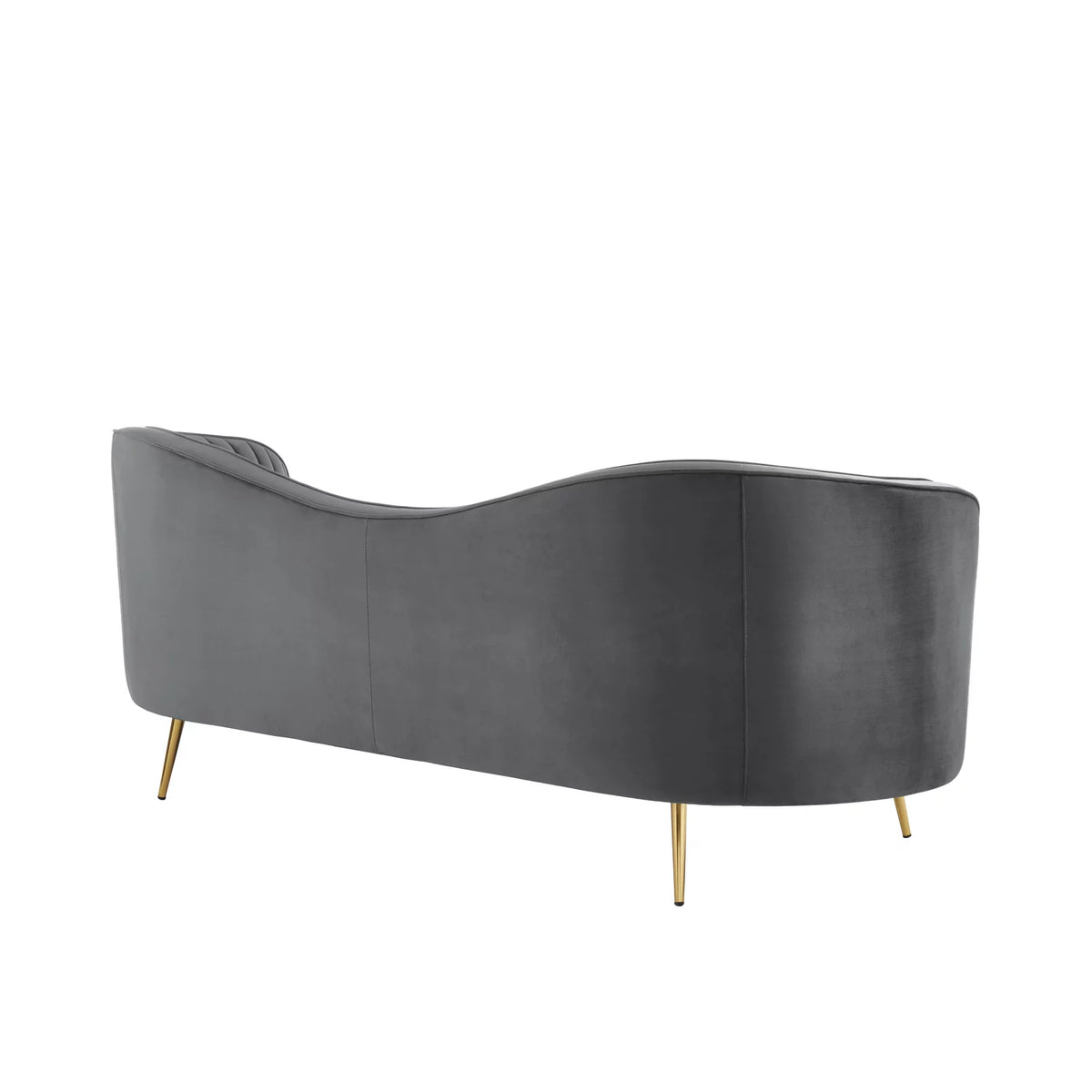 Gray Velvet Loveseat F8155