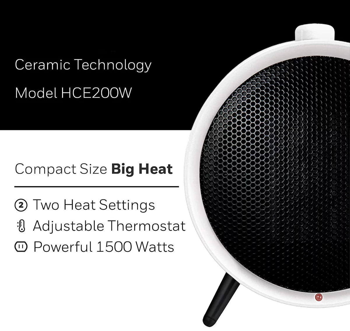 Ceramic White Portable Space Saving Heater E858