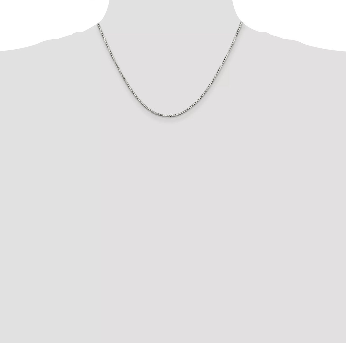 Sterling Silver 1.7mm Diamond-cut Box Chain Q84882