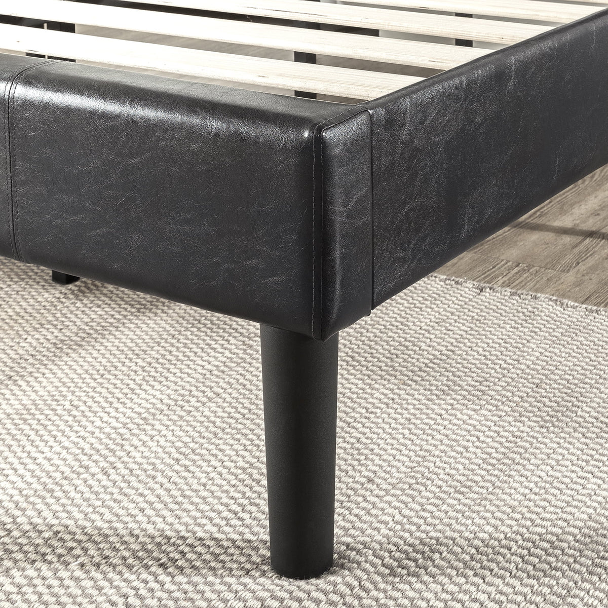 47 Faux Leather Platform Bed Frame W4325