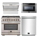 36 Inch Gas Burner Electric Oven Pro Range, Wall Mount Range Hood, Microwave Drawer, Dishwasher Q503614