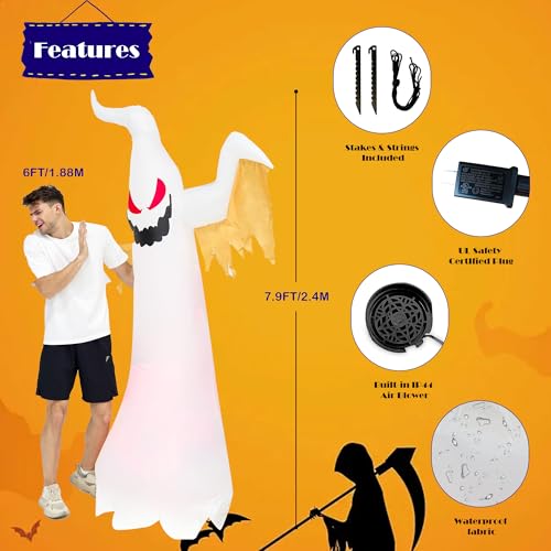 Clown Mask & Inflatable Halloween Decor C2268