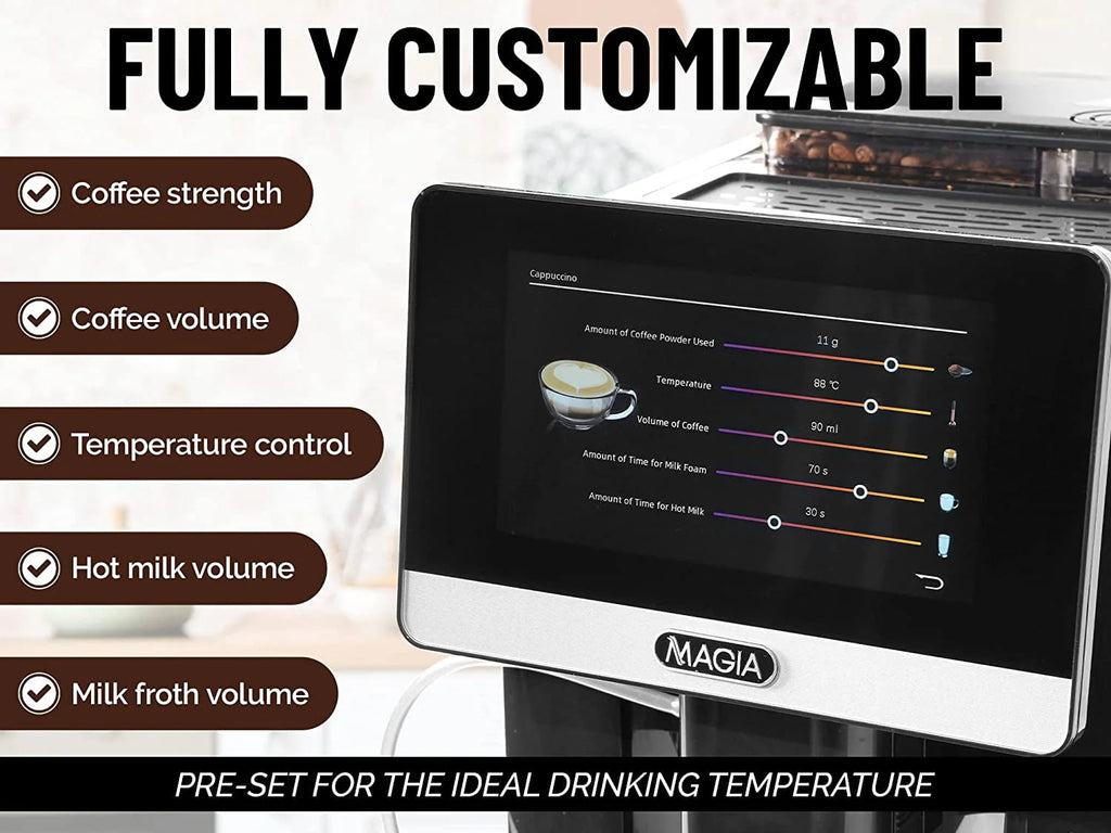 Black Automatic Coffee Espresso Machine D7199