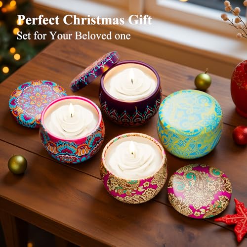 4 Pack Flower Shaped Scented Candles G1587