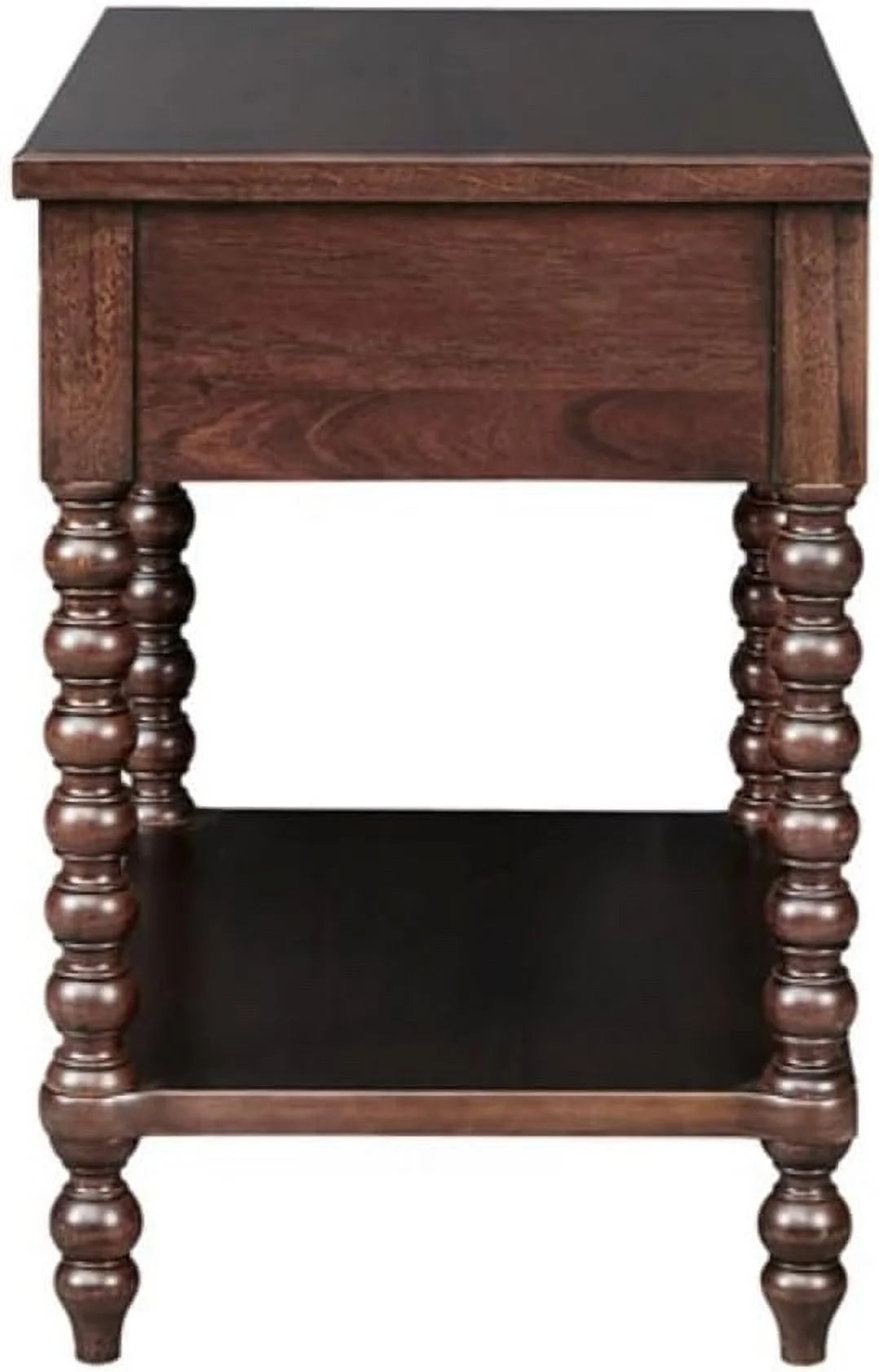 Brown 2 Tier Nightstand with Drawer F16683