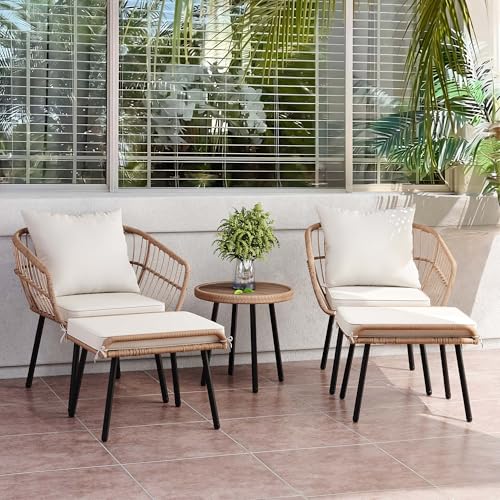 3 Piece Wicker Bistro Set with Cushions P815