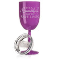 14 oz Double Wall Vacuum Insulated Stainless Steel Wine Tumbler with Lid V847