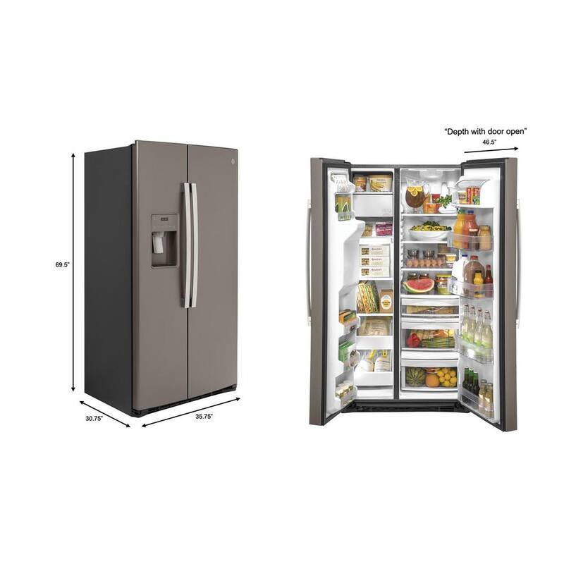21.8 cu. ft. Side by Side Refrigerator in Slate W439