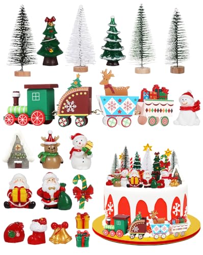 19 Piece Christmas Cake Decorations Set L30791
