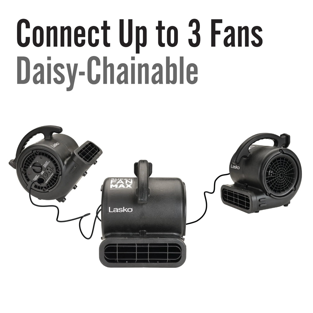 3-Speed Air Mover Floor Fan with Outlets I64760
