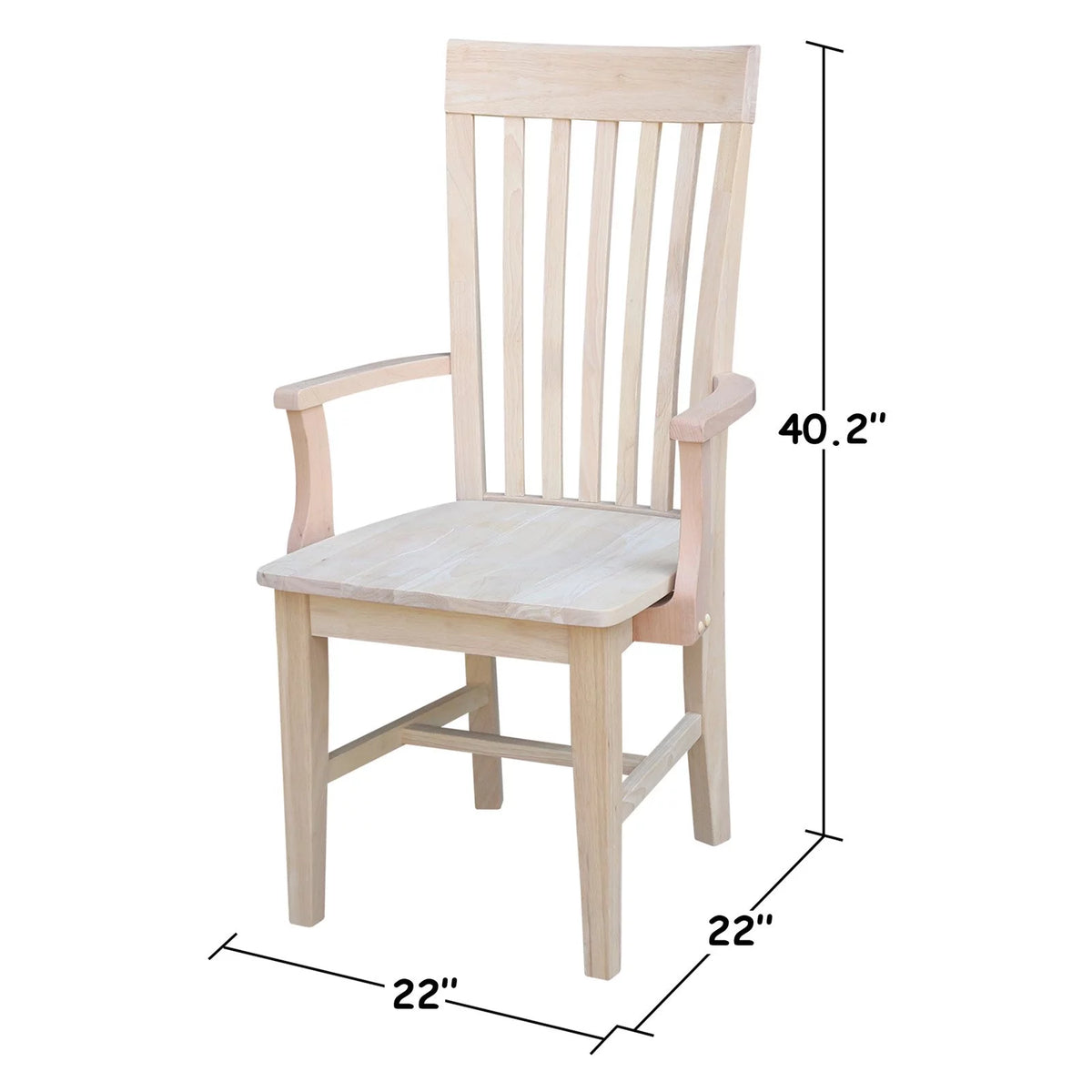 Mission Chair With Arms S25182