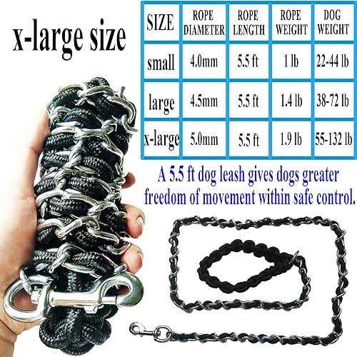 Heavy Duty Metal Dog Leash with Collar N624262