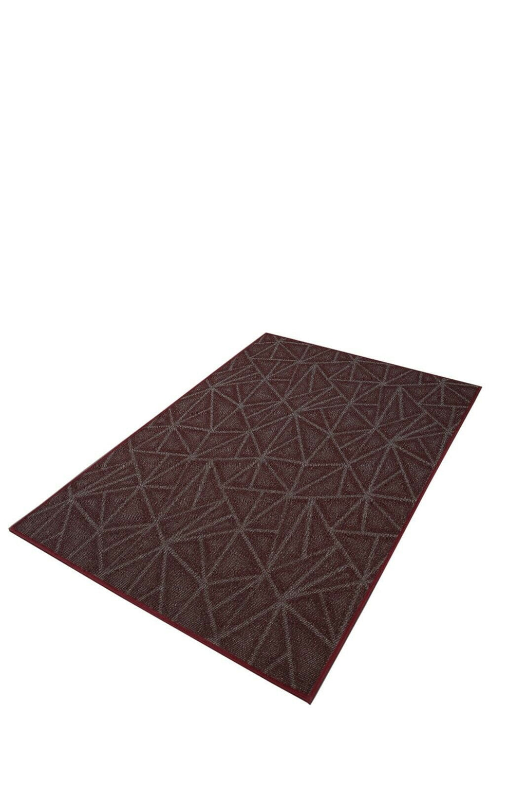 Burgundy 12' Round Solid Color Indoor/Outdoor Rug L608780
