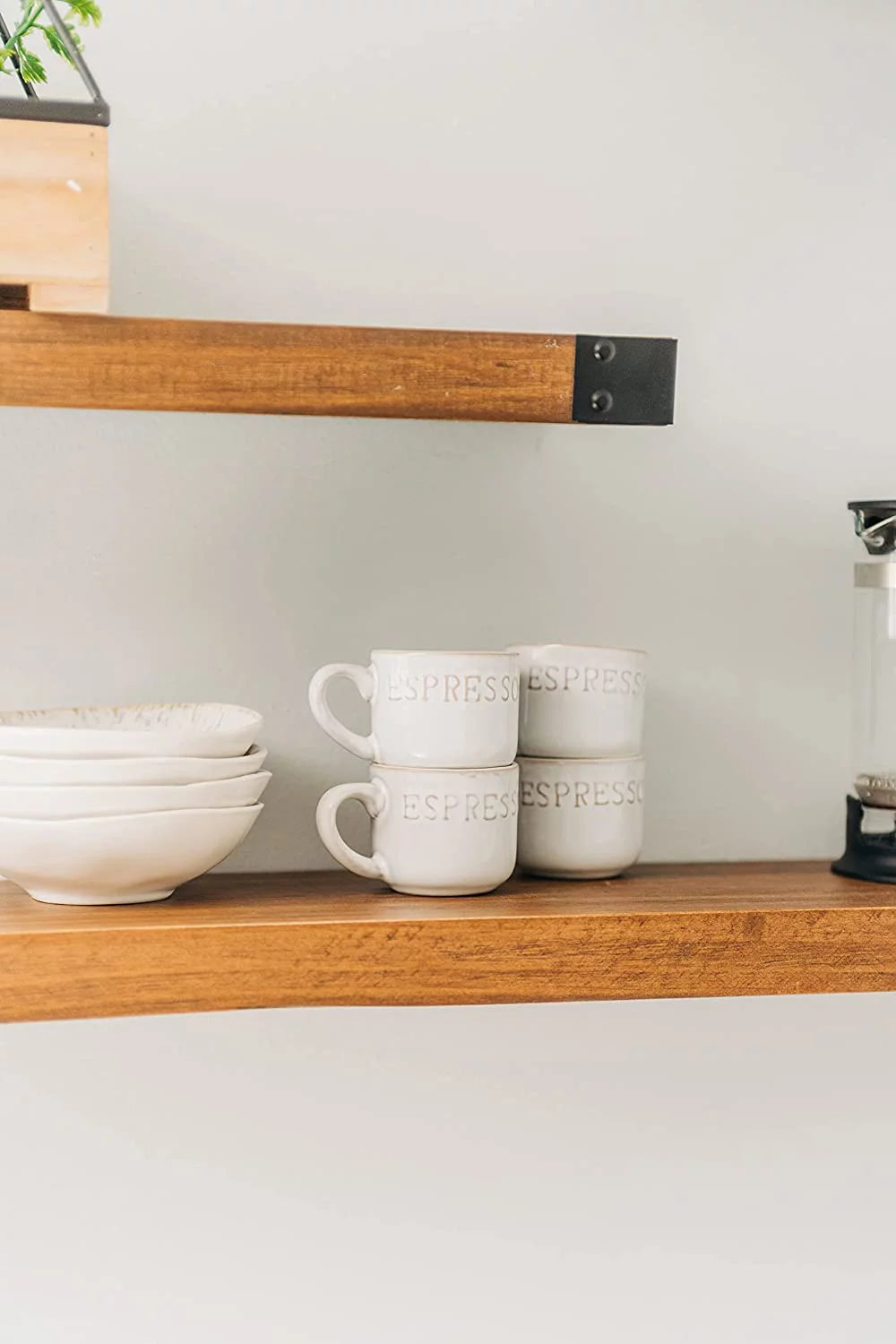Wall Mounted Wooden Floating Shelves, Light Walnut 12", 24" & 36" Set U171660