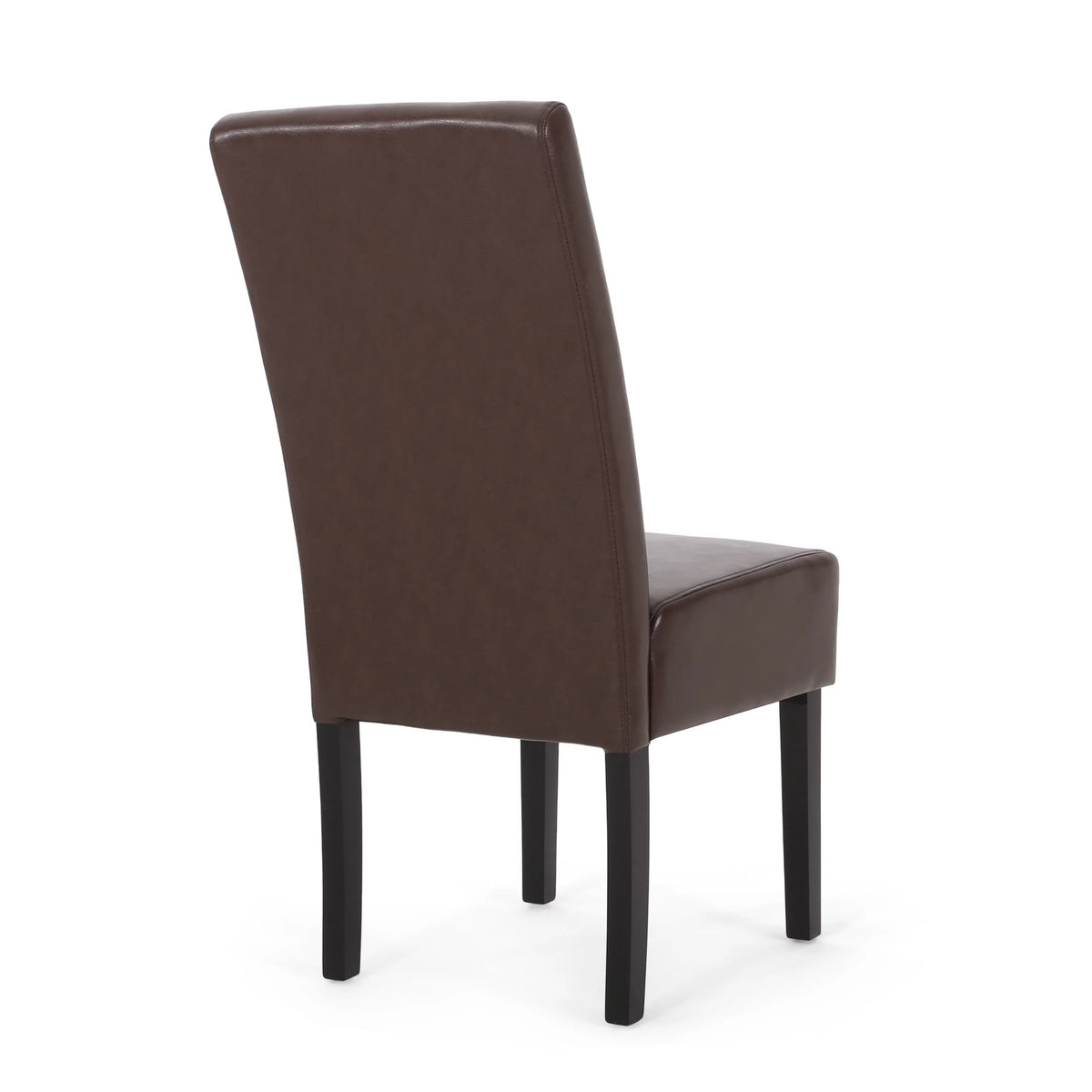 Faux Leather Dining Chairs Set of 4 Dark Brown I497356