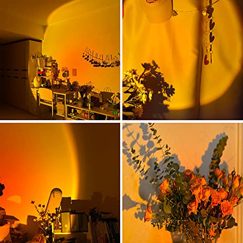Sunset Lamp with Remote Control, 16 Colors Night Light 180° Rotation C8134