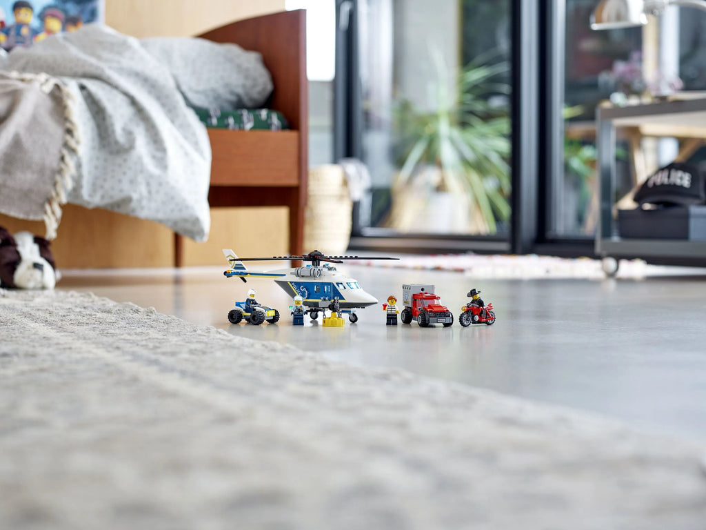 Building Toy Set with Helicopter, ATV, Motorbike and Truck G799114