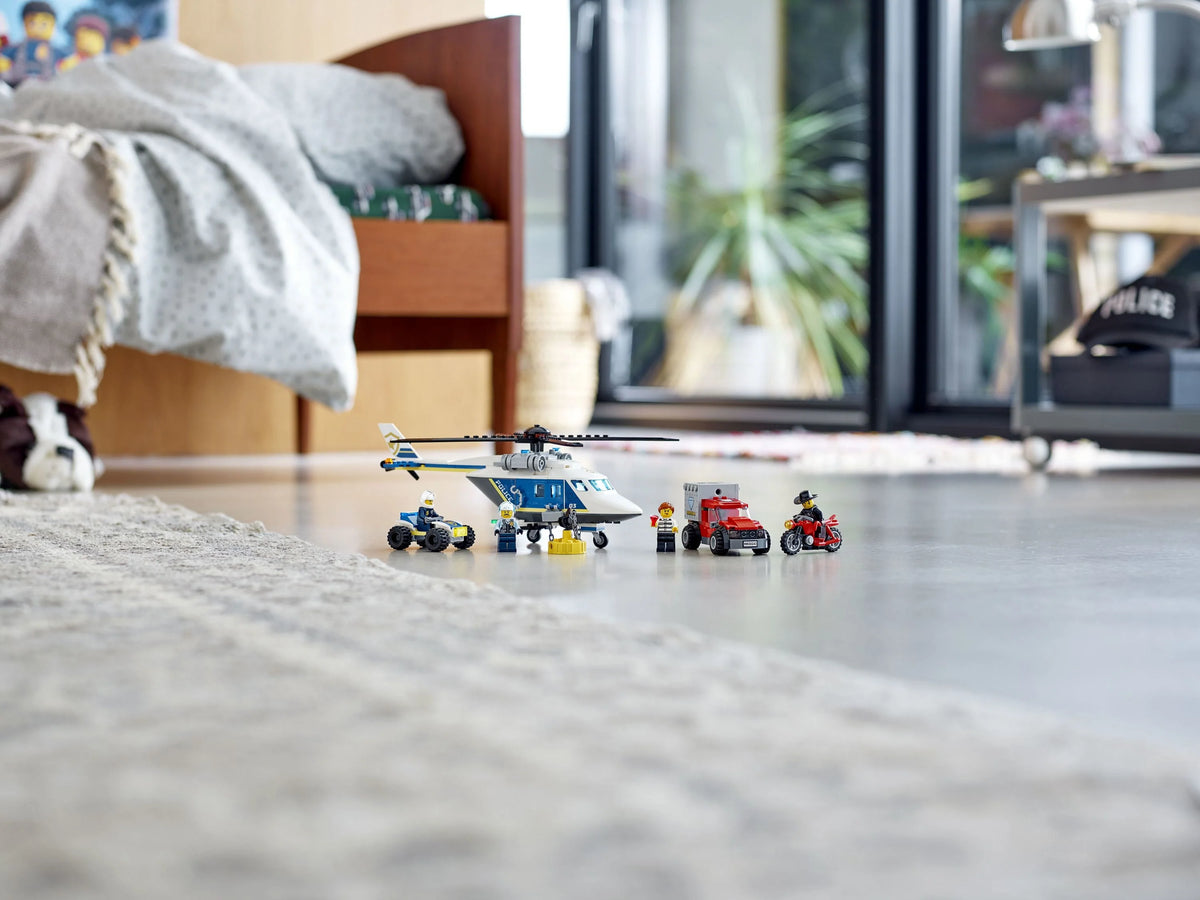Building Toy Set with Helicopter, ATV, Motorbike and Truck G799114