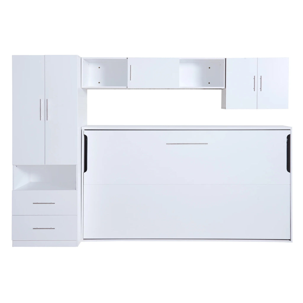 Twin Size Murphy Bed with Shelf and Drawer N693509