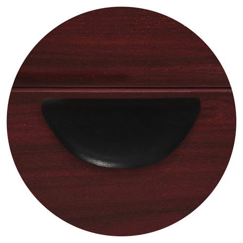 Mahogany Laminate Left-Pedestal Desk O21794