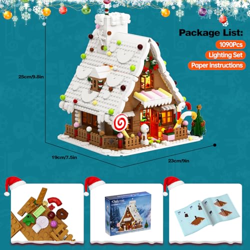 Gingerbread House Building Kit 1111 Pieces Building Blocks Toy Set Q1111