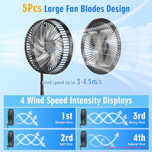 Portable Foldable Rechargeable Oscillating Fan X178374