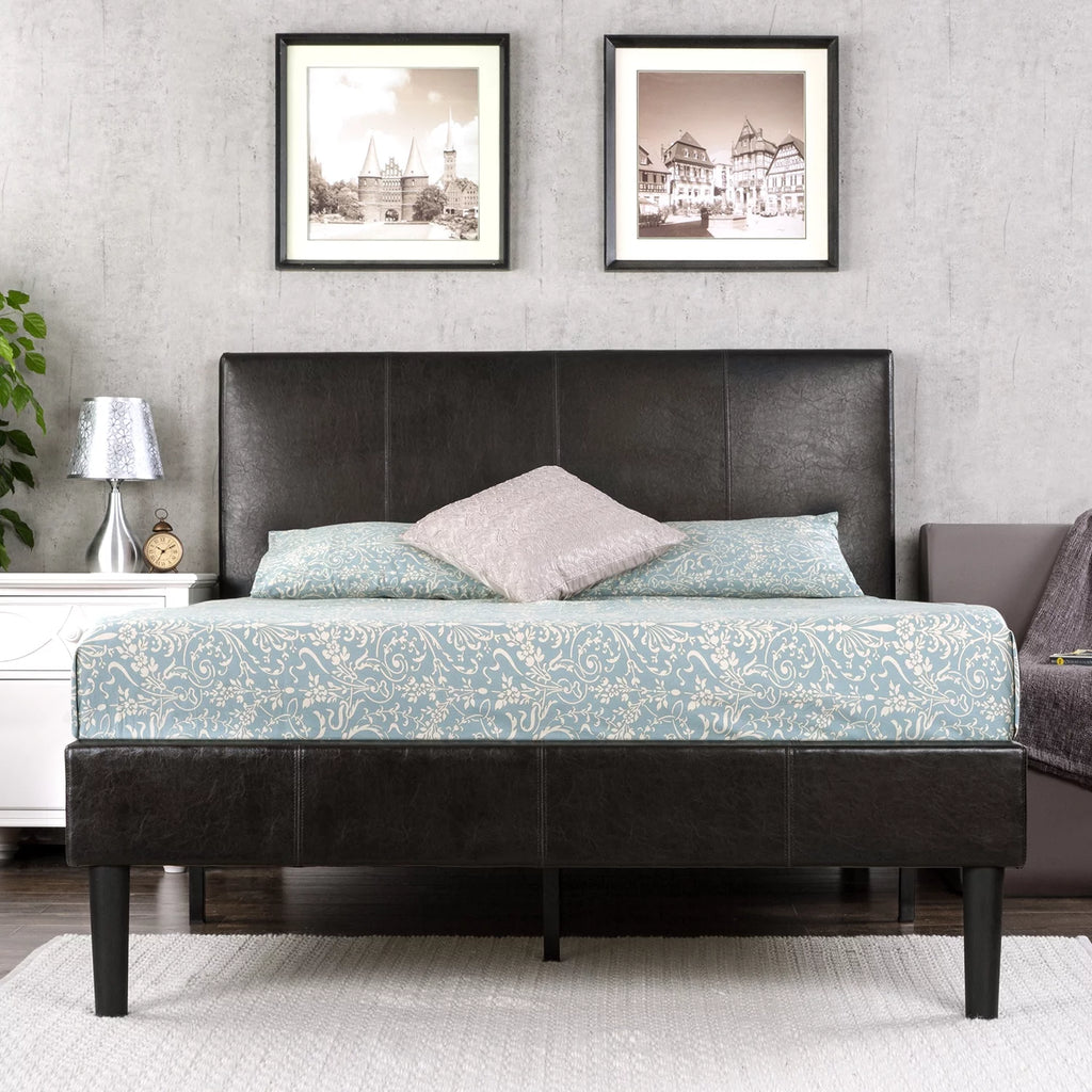 47 Faux Leather Platform Bed Frame W4325