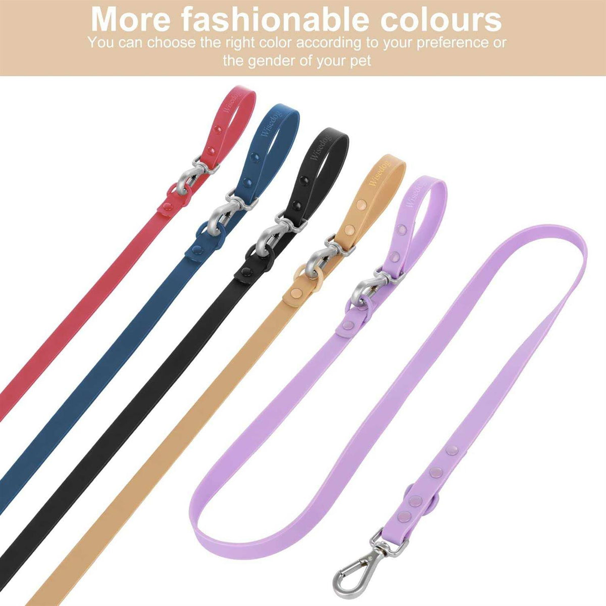 Waterproof Dog Leash with 2 Hooks O403834