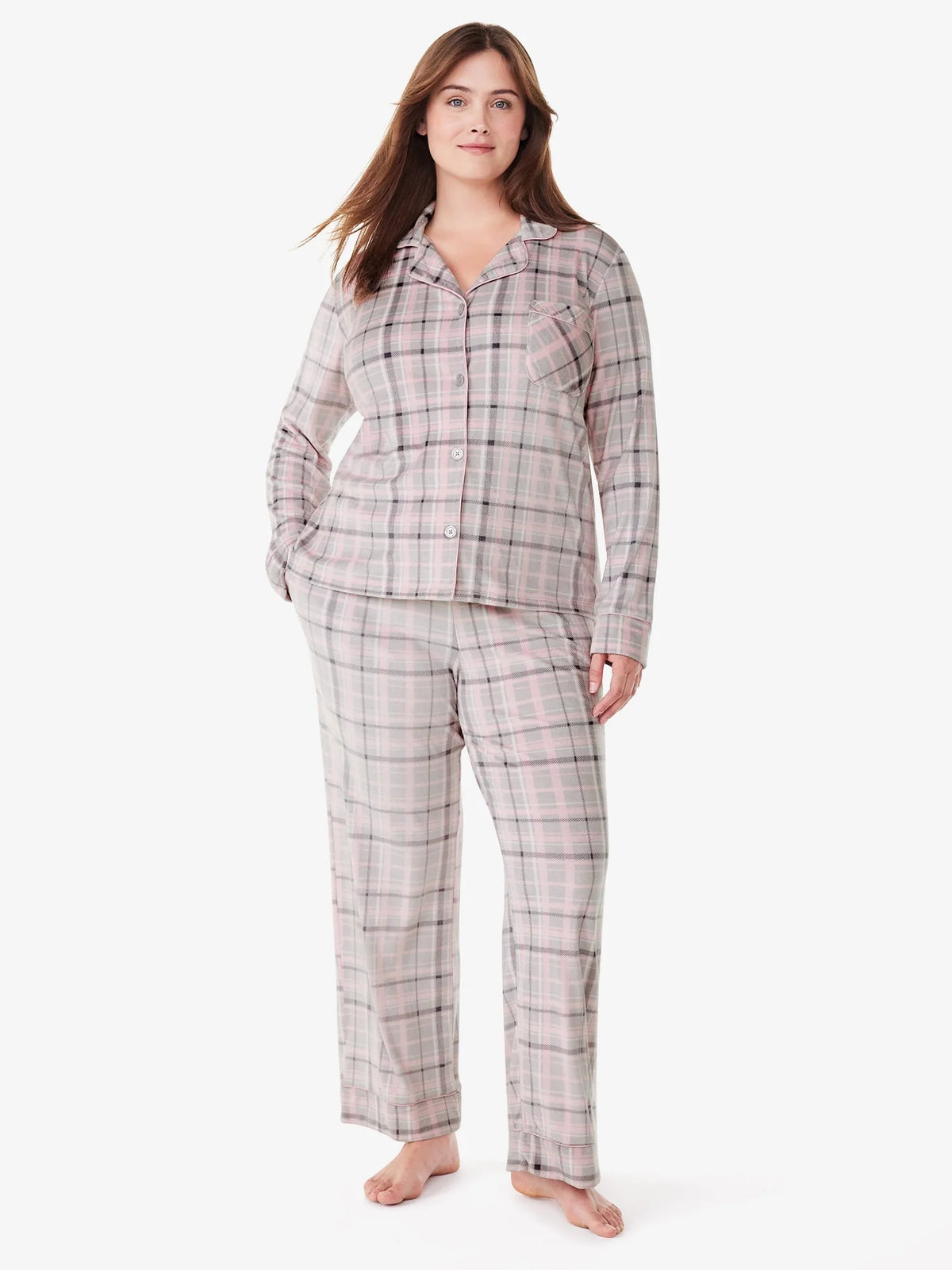 Women's 2-Piece Velour Pajama Set W88898