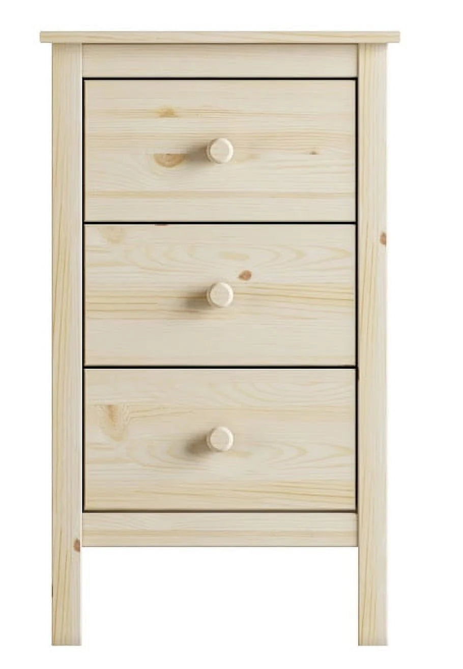 White 3 Drawer Extra Tall Nightstand V11289