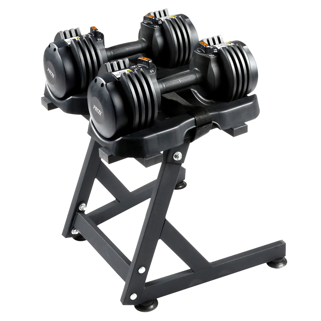 10-30lb Quick Select Adjustable Dumbbell Pair with Stand M2856