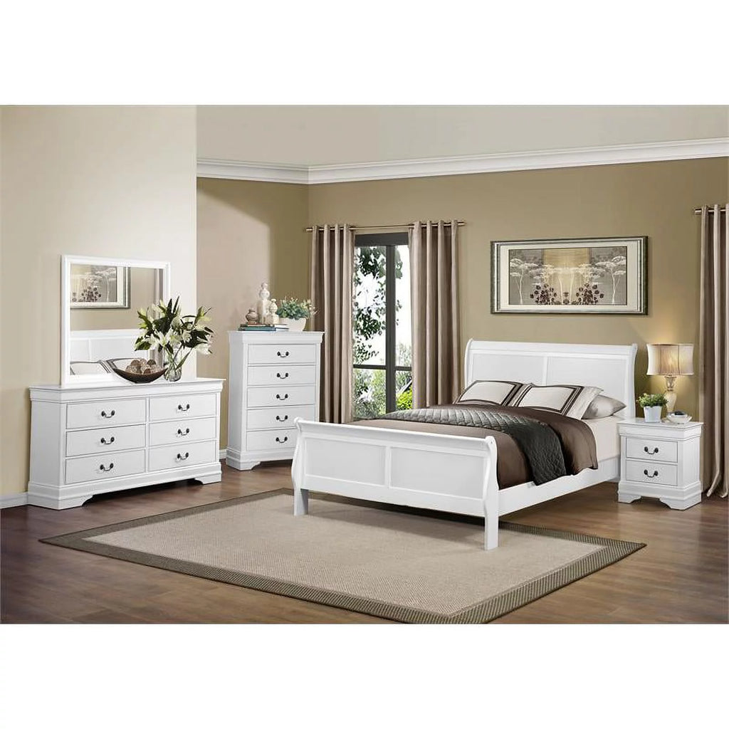 White Queen Sleigh Bed M400933