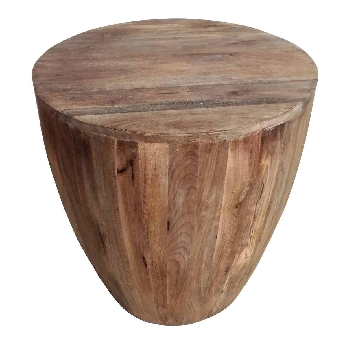 Round Mango Wood Side End Table B3016