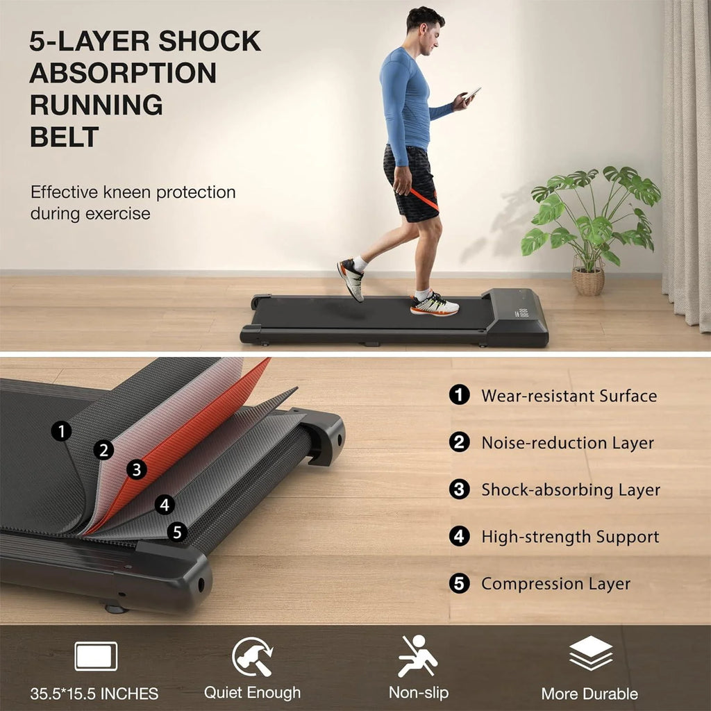 Under Desk Treadmill 2 in 1 Portable Walking Pad 2.5HP P30235