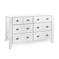 White 6 Drawer Faux Wood Double Dresser H89211