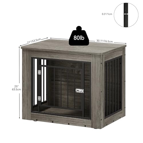 Rustic Brown Dog Crate Furniture End Table J780