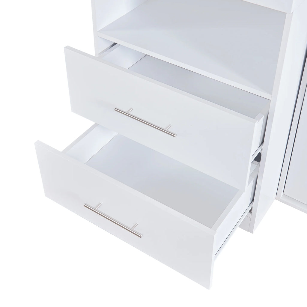 Twin Size Murphy Bed with Shelf and Drawer N693509