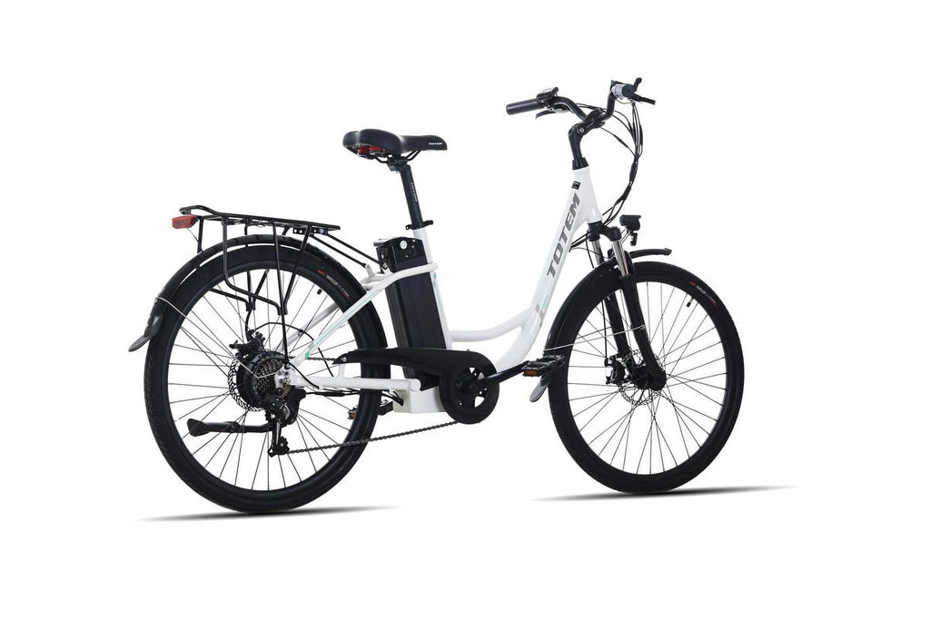 White 26” 350W Electric Bike G55073