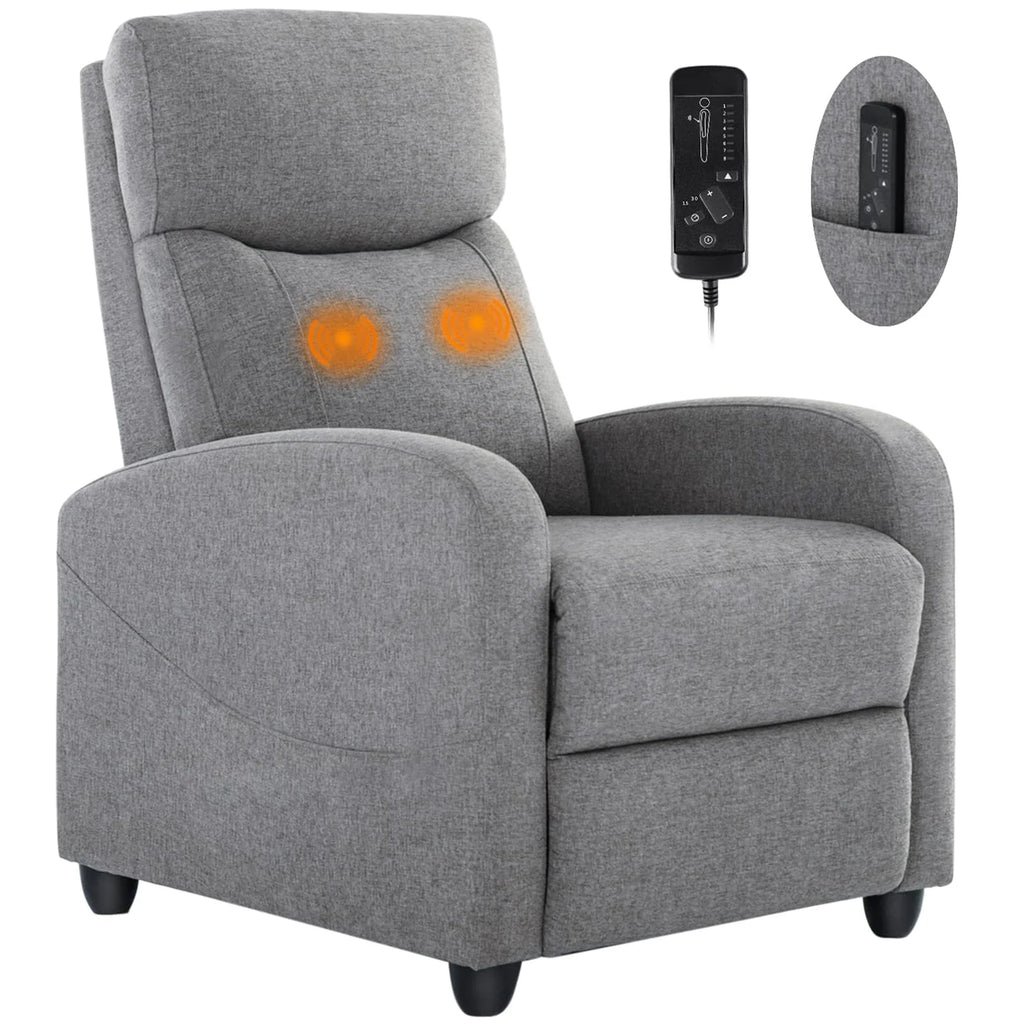 PU Leather Recliner Chair with Lumbar Support W42559
