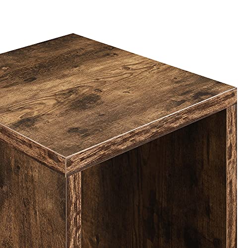 White Faux Marble End Table with Shelf L7715