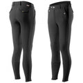 Black Silicone Knee Patch Breeches D6048