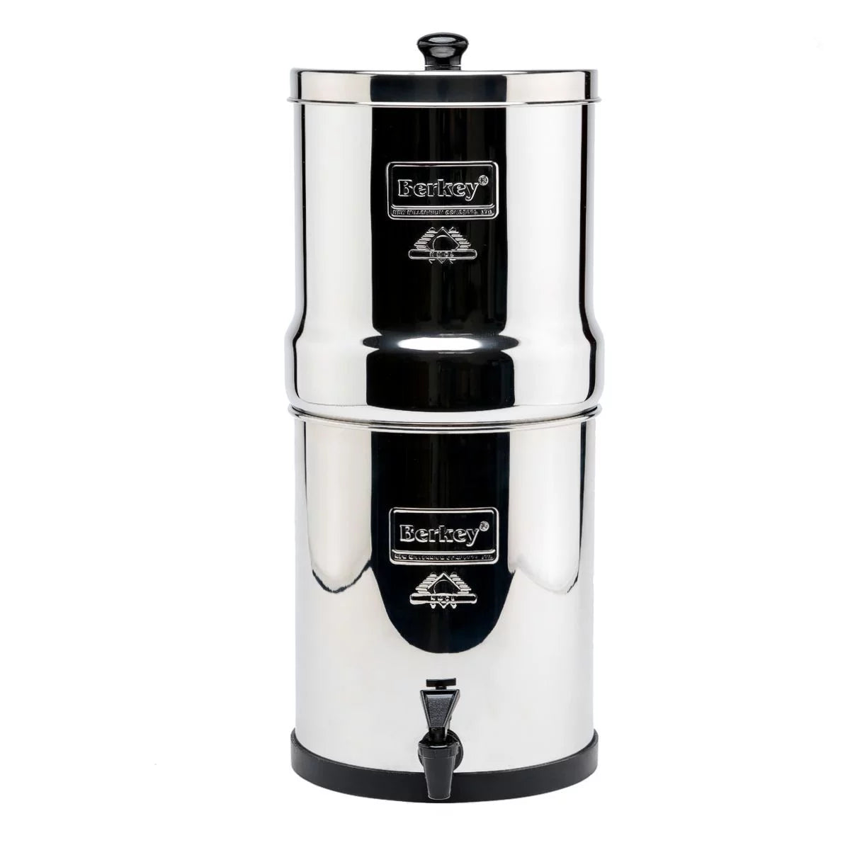 Stainless Steel Water Filtration System with 2 Black Filters A729