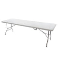 6FT Folding Picnic Table with Tablecloth, White J51175