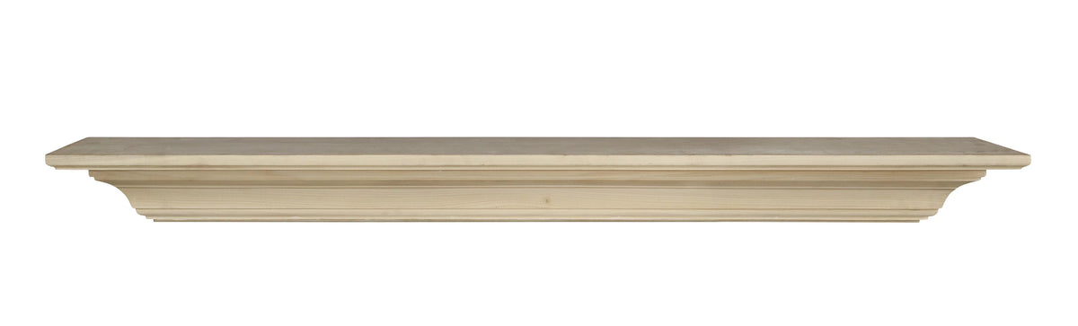 Unfinished Wood Mantel Shelf 60"L x 10"D x 5"H G153