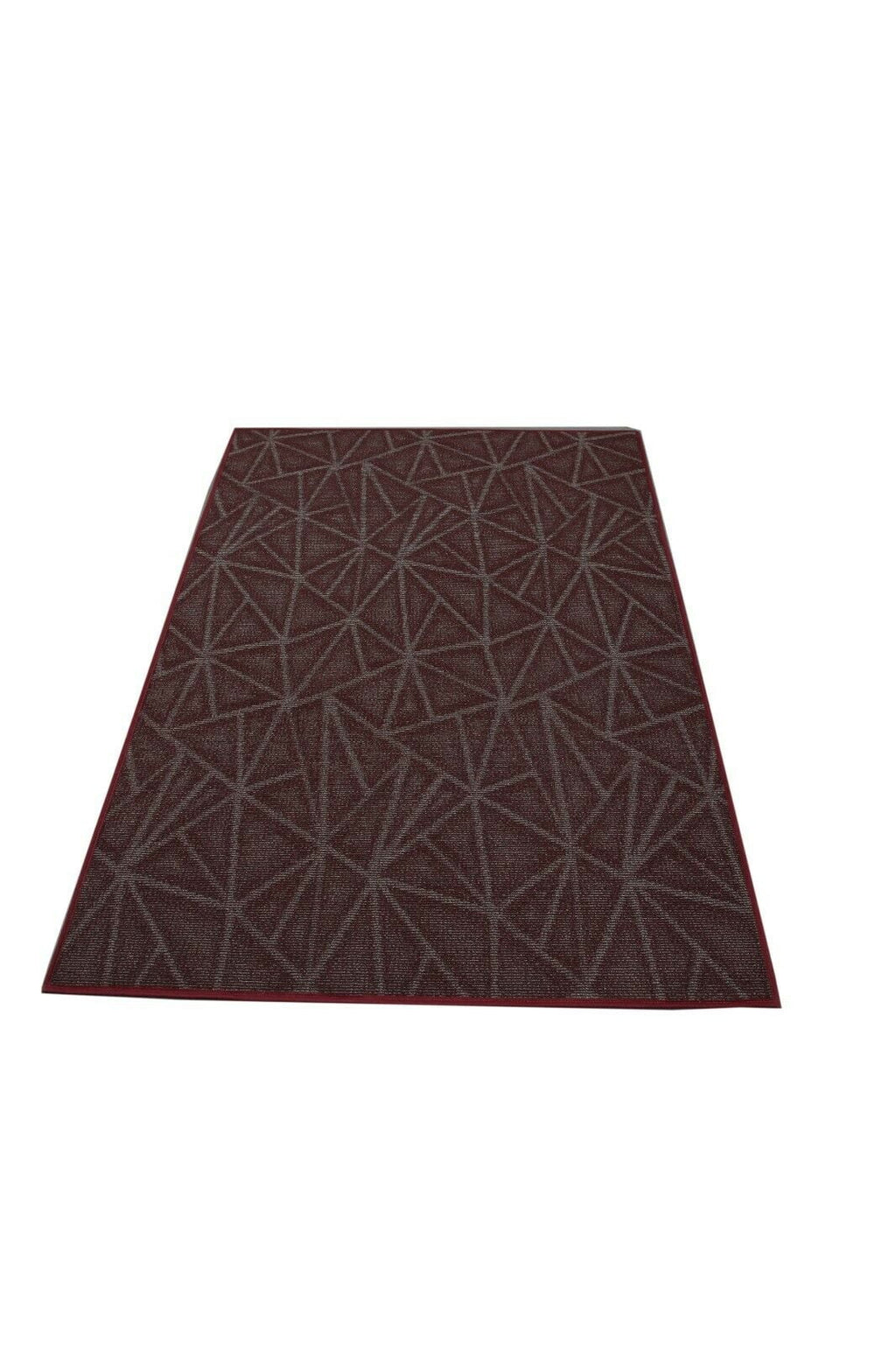 Burgundy 12' Round Solid Color Indoor/Outdoor Rug L608780