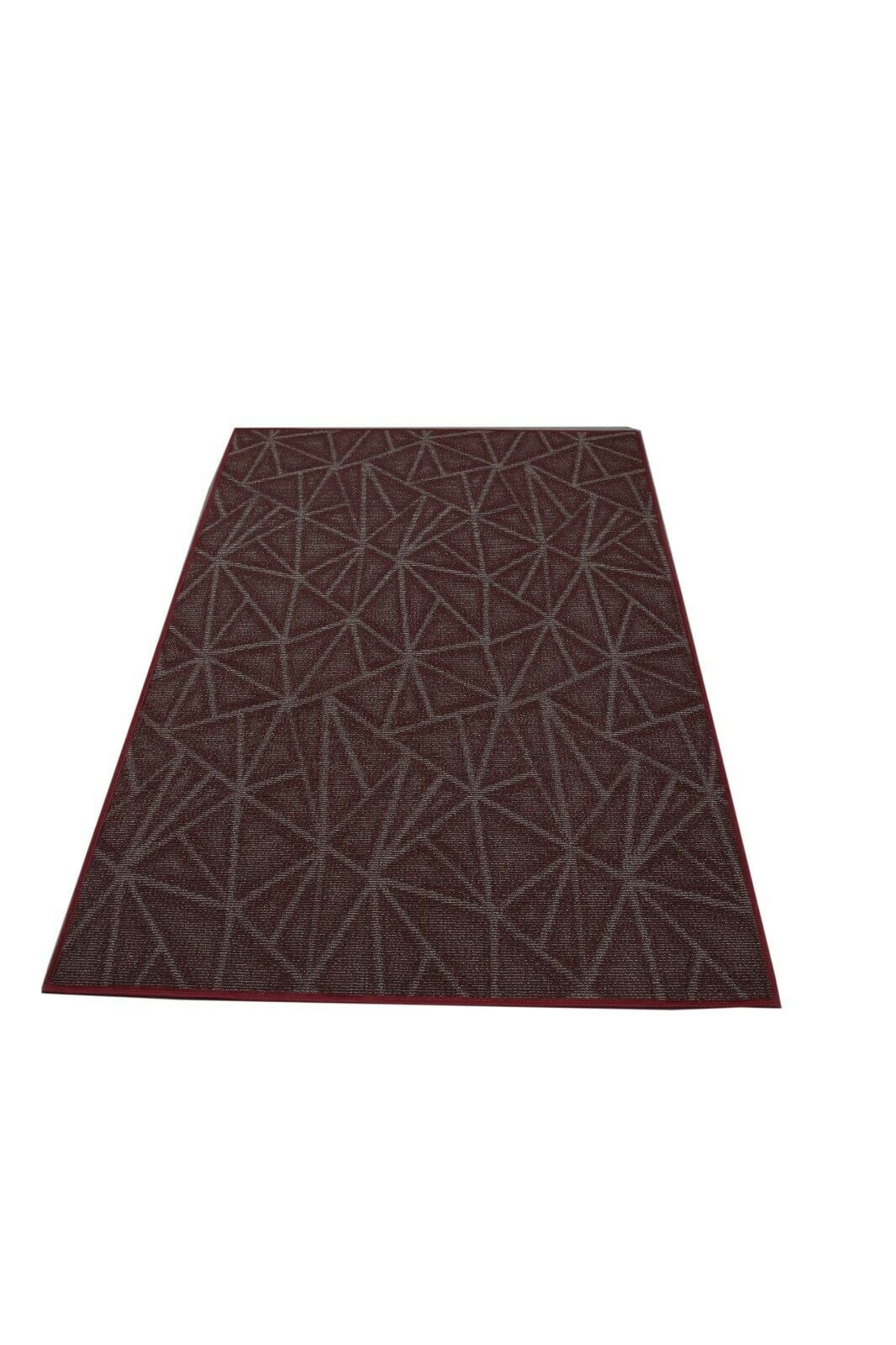 Burgundy 12' Round Solid Color Indoor/Outdoor Rug L608780